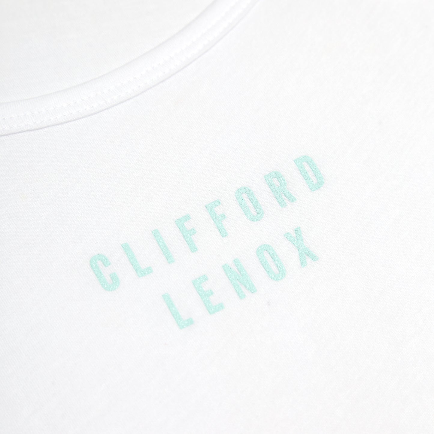 CL Women's Stamp Racerback Tank Top // White
