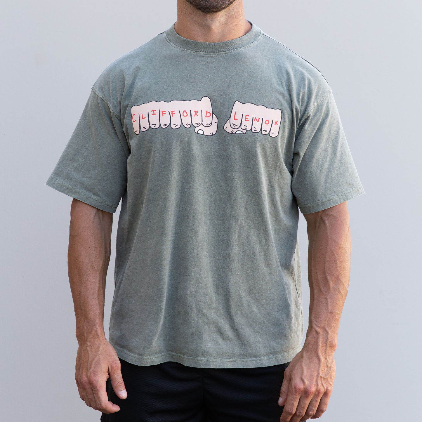 Knuckles Tee // Vintage Washed Green