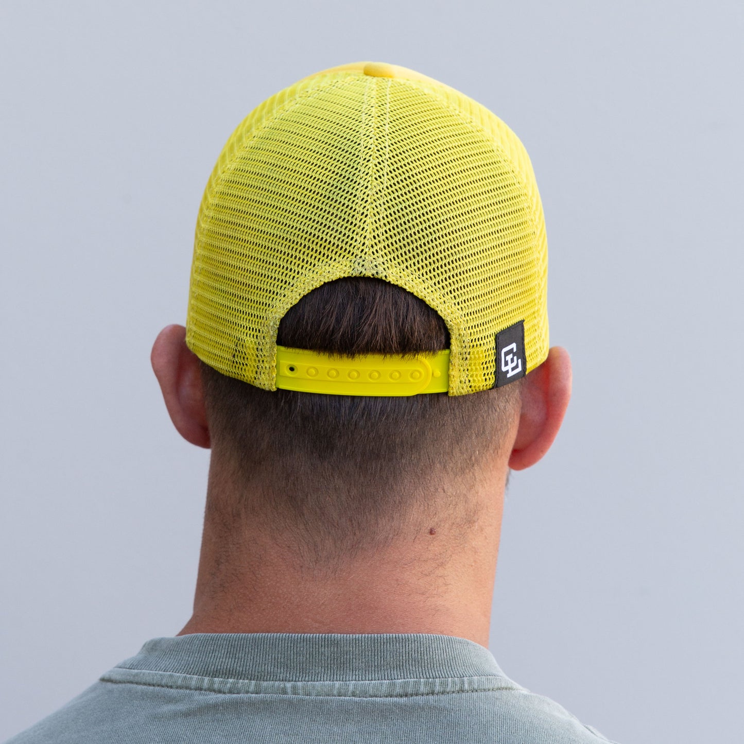 Daily Pump Printed Foam Trucker // Yellow