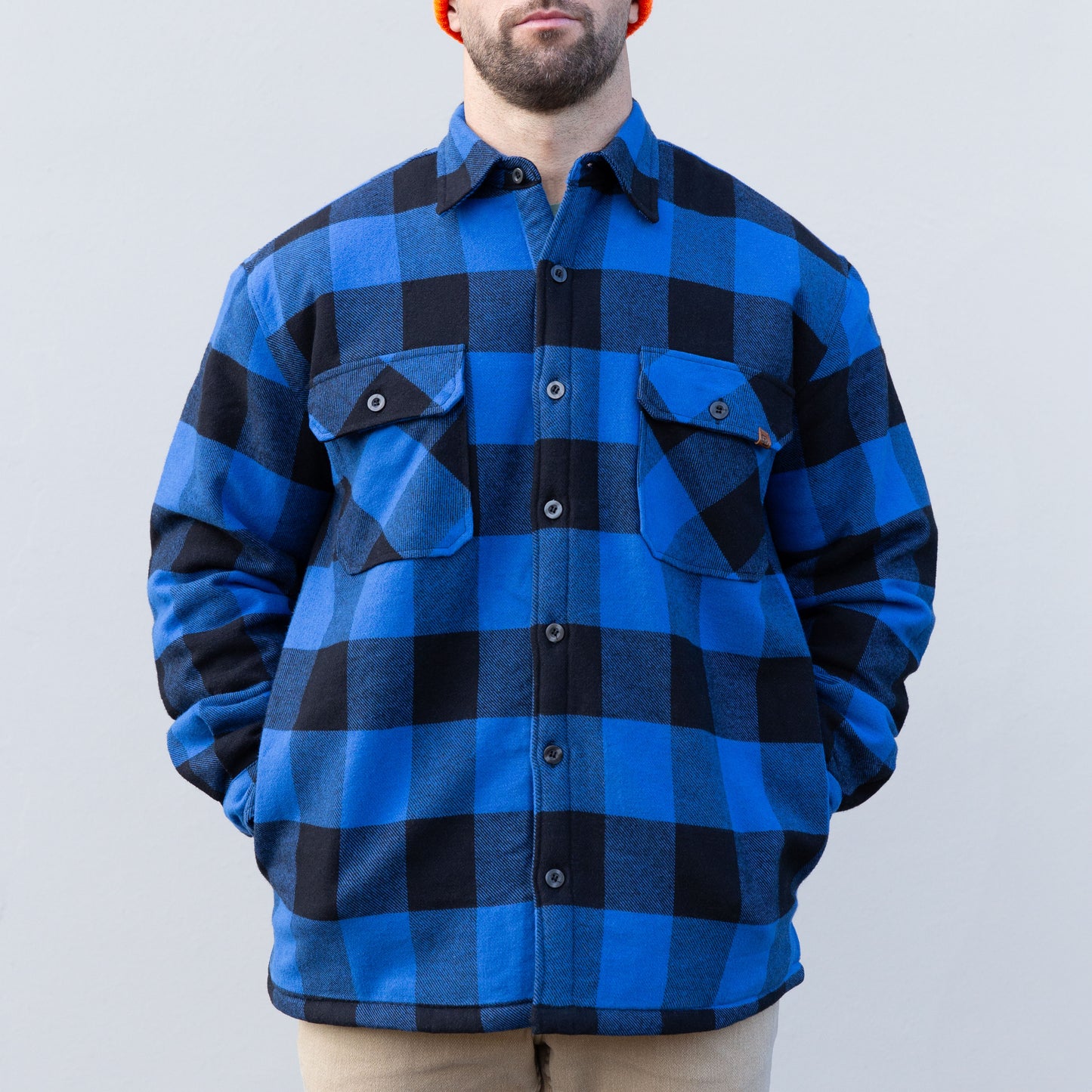 Sherpa Lined Flannel // Blue/Black
