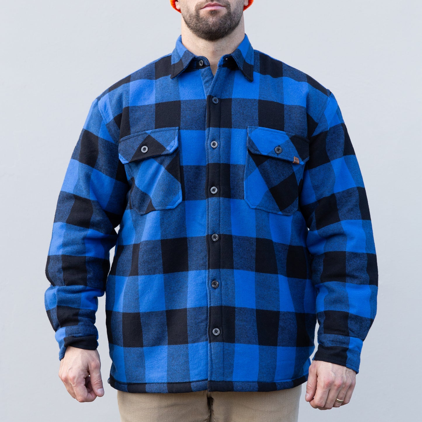 Sherpa Lined Flannel // Blue/Black