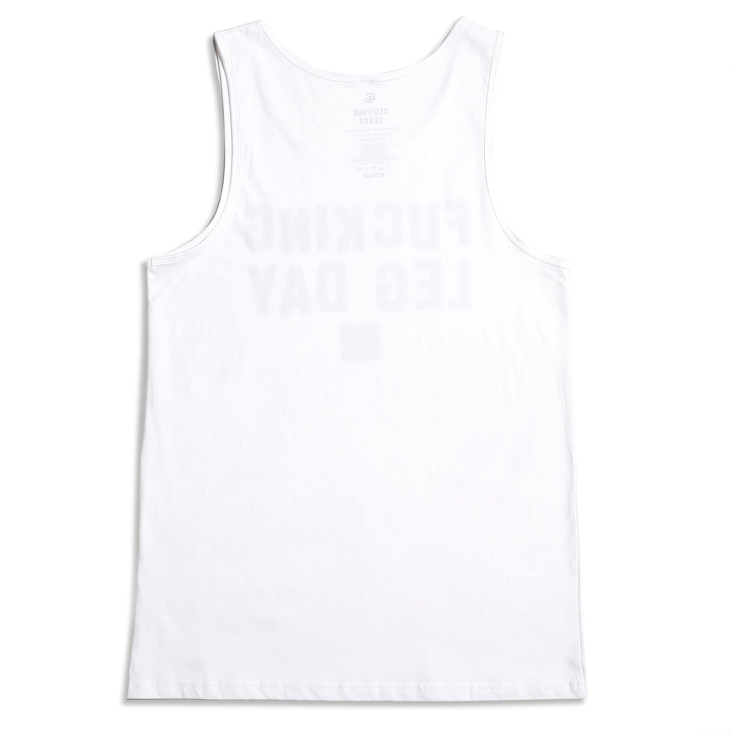 Fucking Leg Day Tank // White