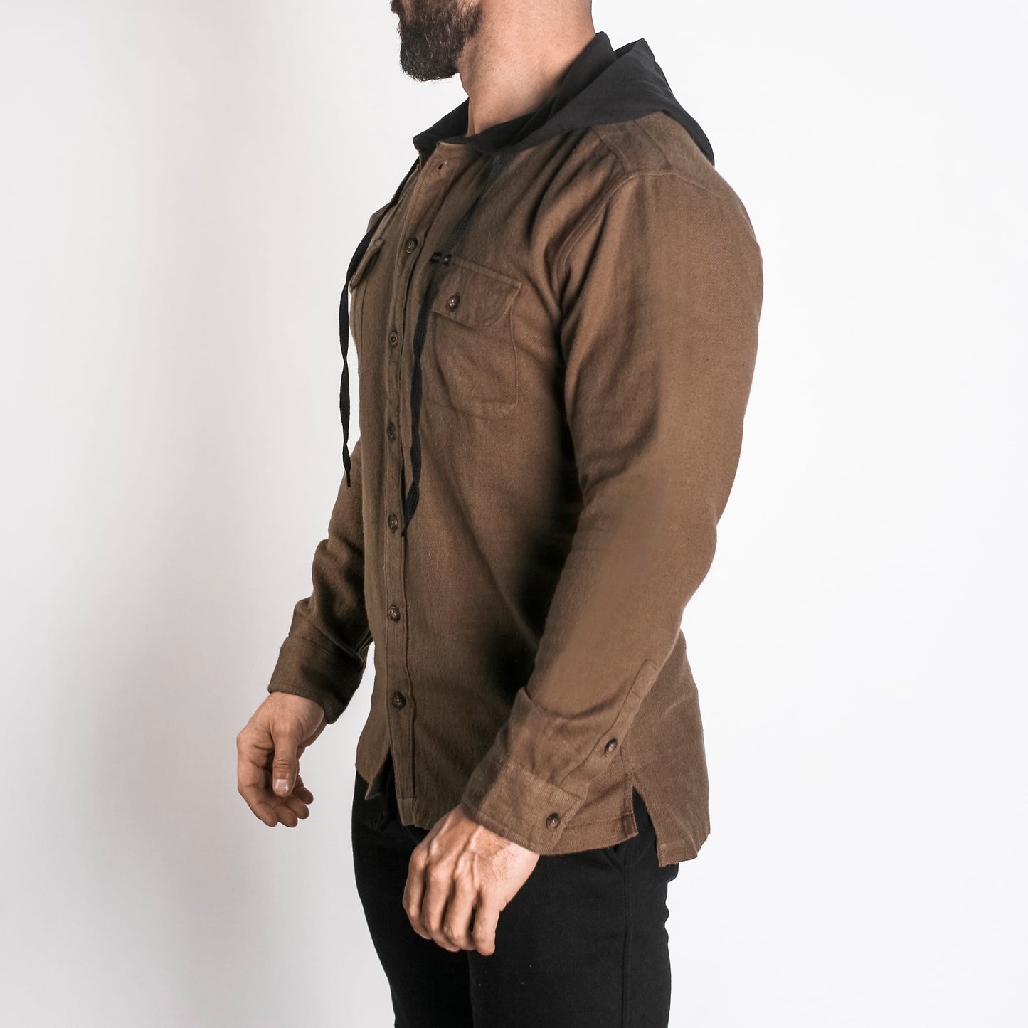 CL Hooded Flannel // Military