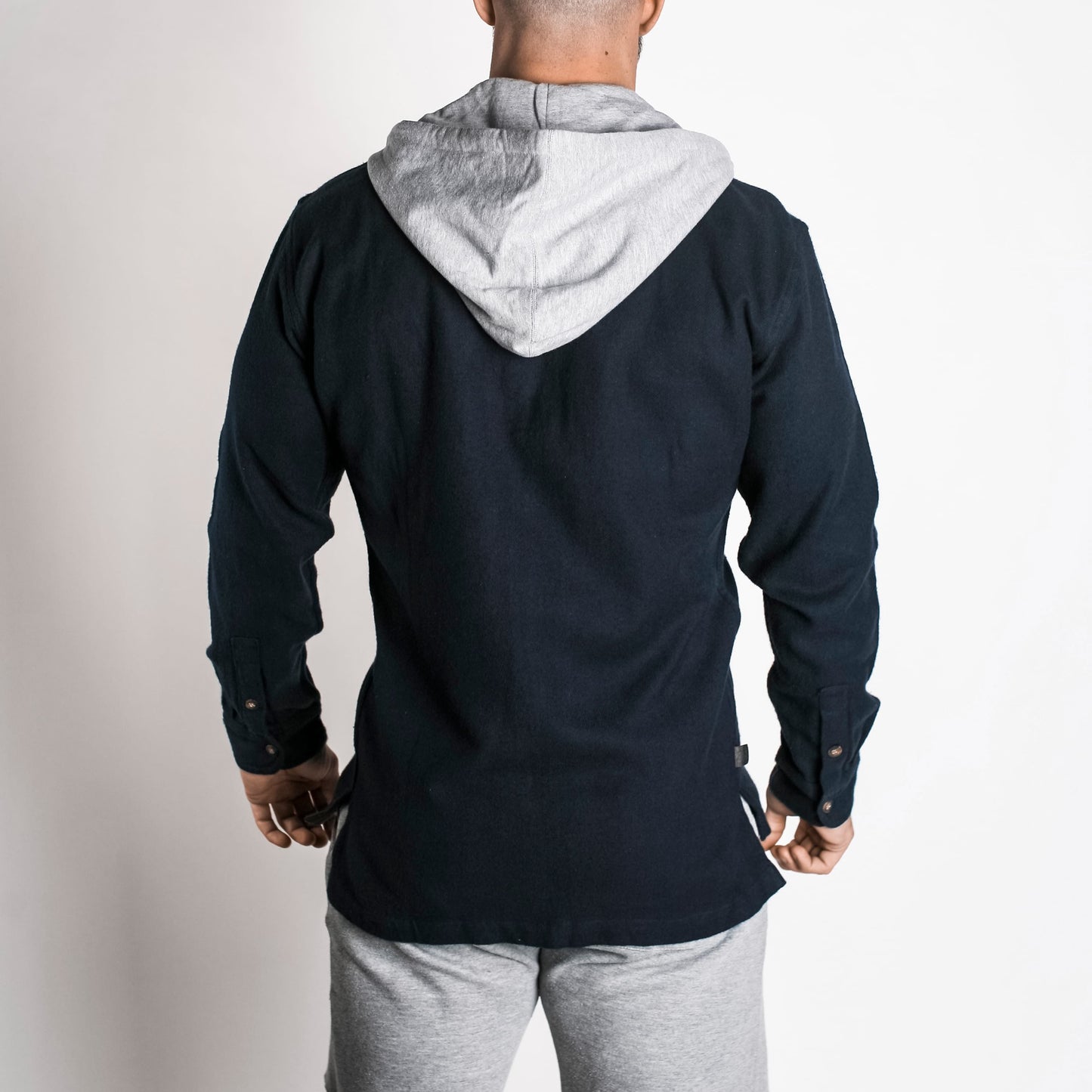 CL Hooded Flannel // Navy