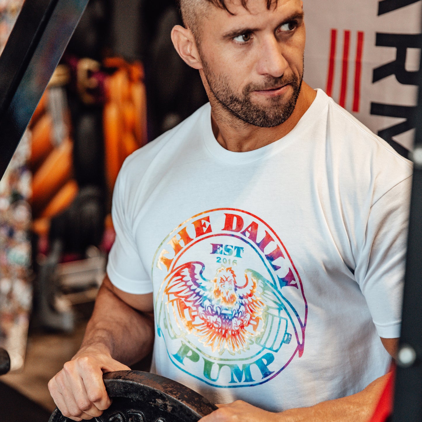 Daily Pump Tie-Dye Logo Tee // White