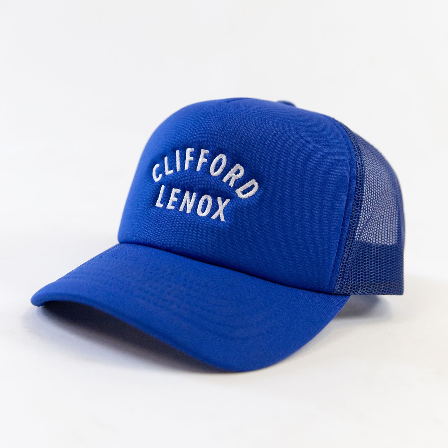 CL Type Embroidered Foam Trucker // Blue