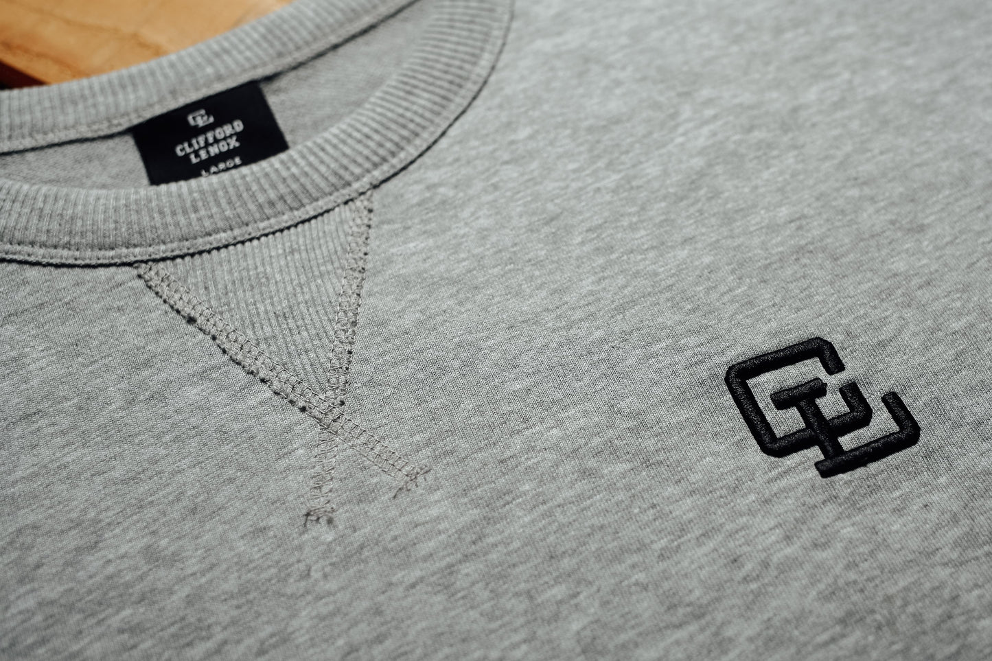 Core Cut Off Crewneck Sweatshirt // Gunmetal Heather