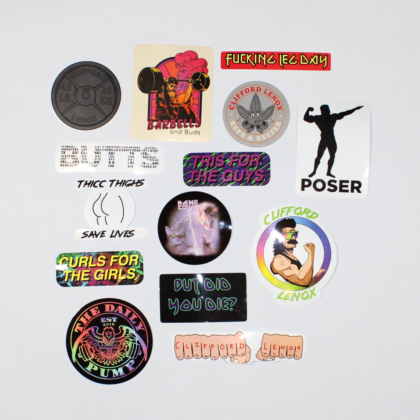 Clifford Lenox 14 Sticker Pack