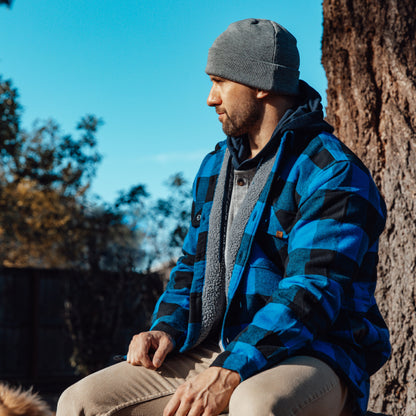 Sherpa Lined Flannel // Blue/Black