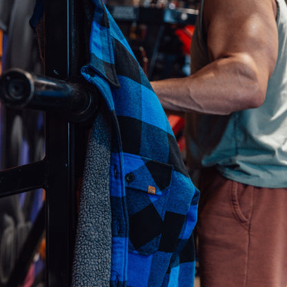 Sherpa Lined Flannel // Blue/Black