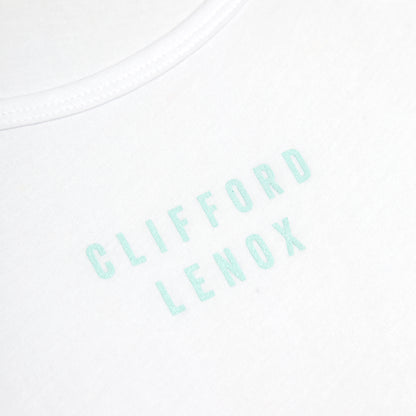 CL Women's Stamp Racerback Tank Top // White