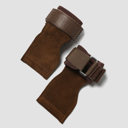Leather Lifting Grip Wraps // Brown Leather
