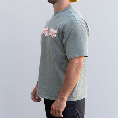 Knuckles Tee // Vintage Washed Green
