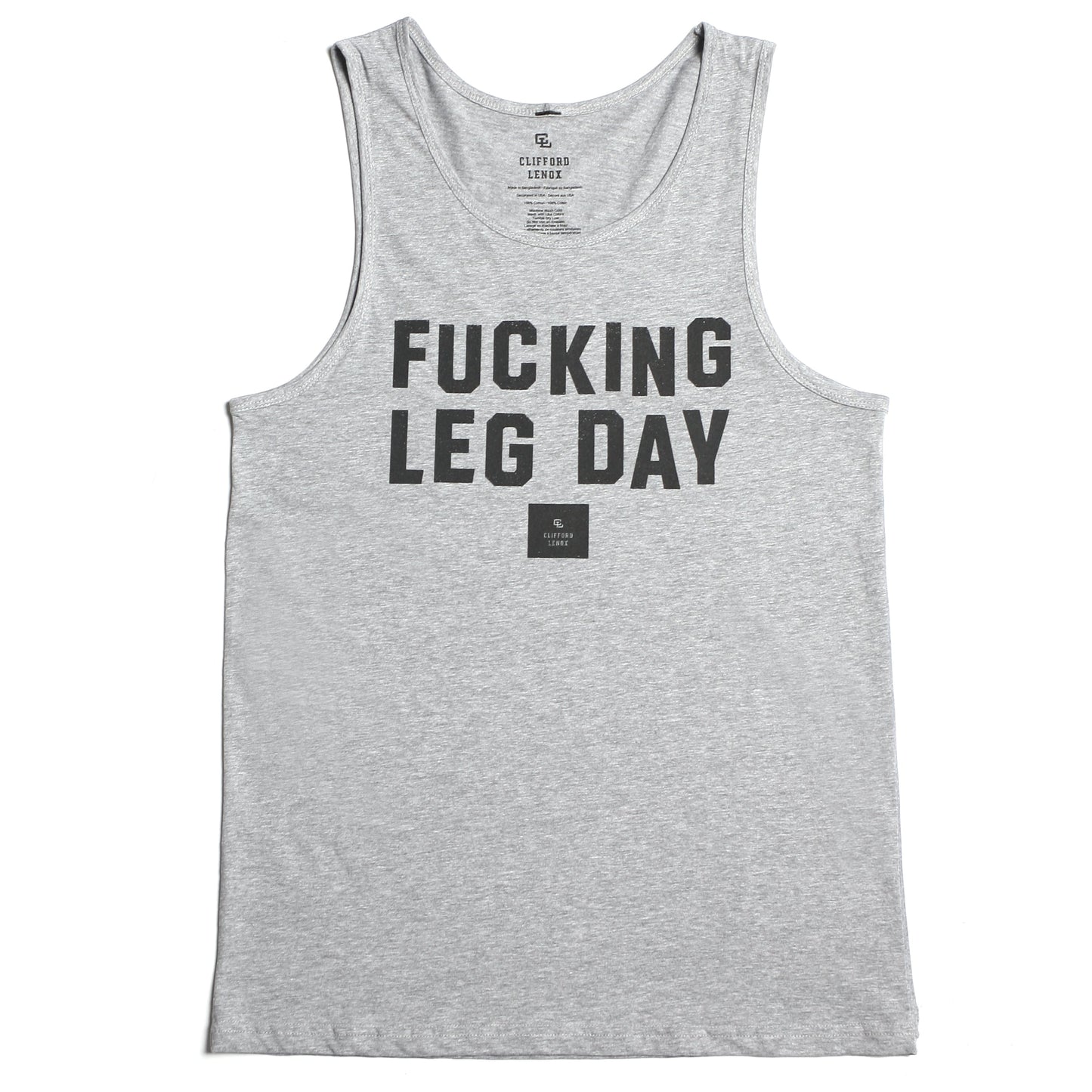 Fucking Leg Day Tank // Grey Heather