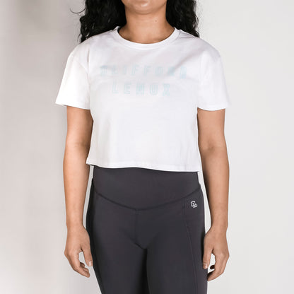 CL Women's Stamp Crop T-Shirt // White