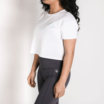 CL Women's Stamp Crop T-Shirt // White