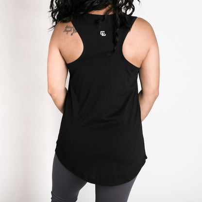 CL Women's Stamp Racerback Tank Top // Black