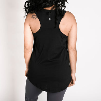 CL Women's Stamp Racerback Tank Top // Black