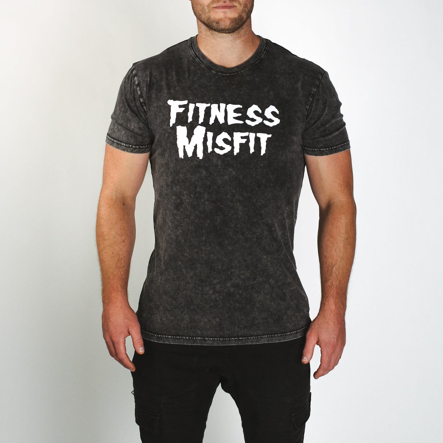 Fitness Misfits Tee // Black Stone