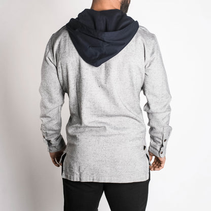 CL Hooded Flannel // Grey Heather