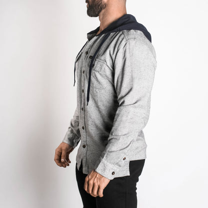 CL Hooded Flannel // Grey Heather