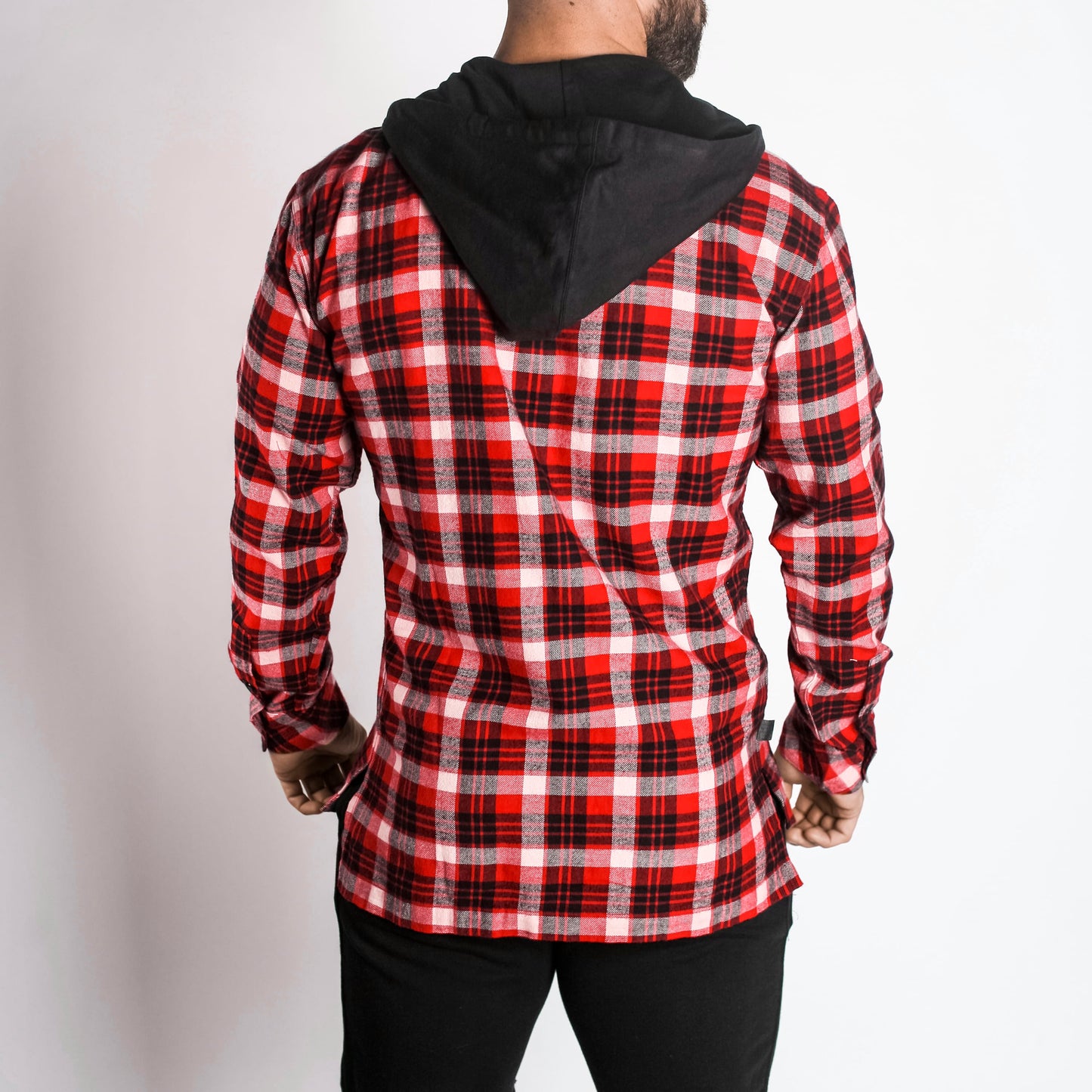 CL Hooded Flannel // Red/Black