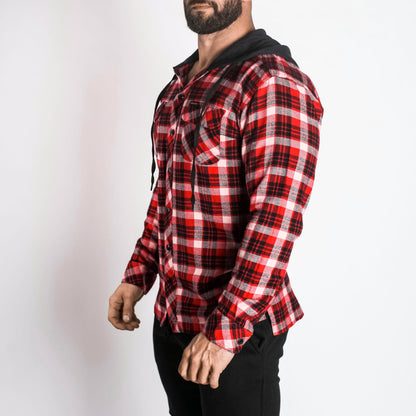 CL Hooded Flannel // Red/Black