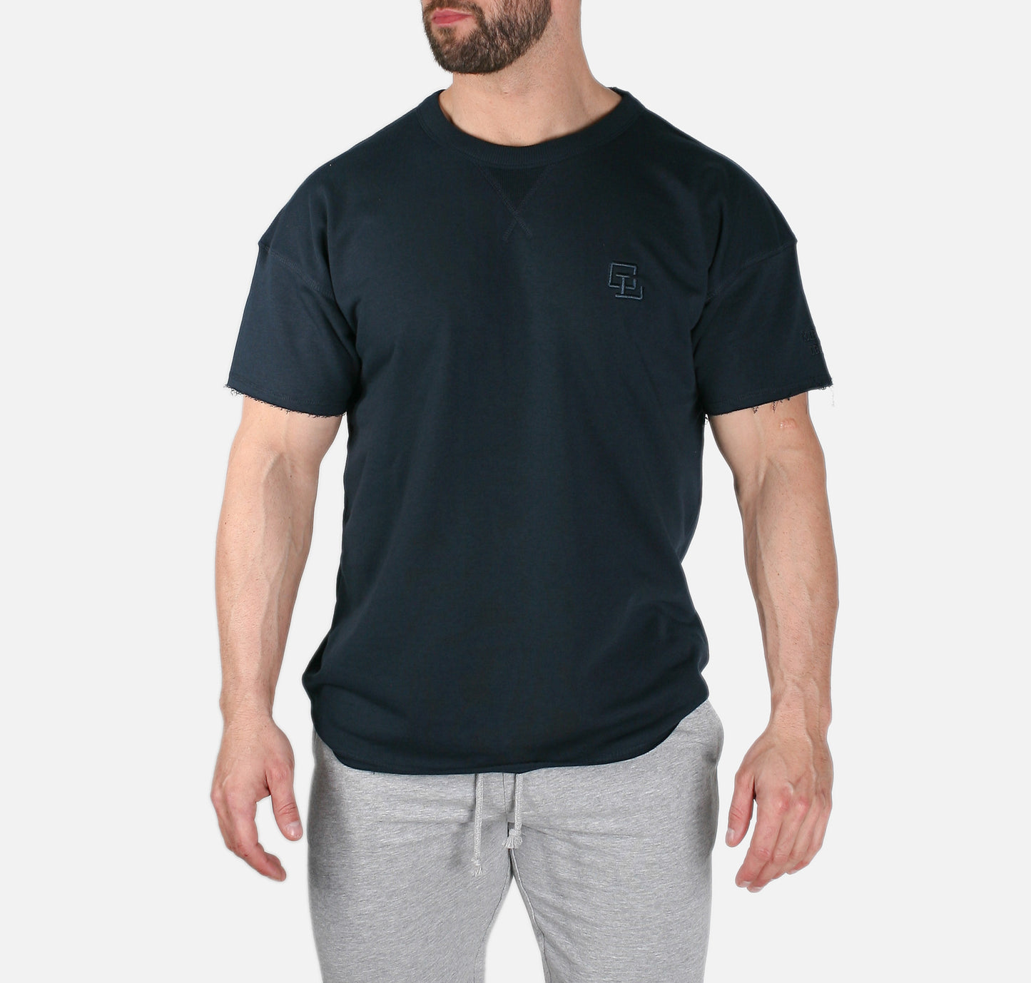 Core Cut Off Crewneck Sweatshirt // Navy