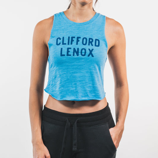 Relaxed Crop Top Tank // Light Blue