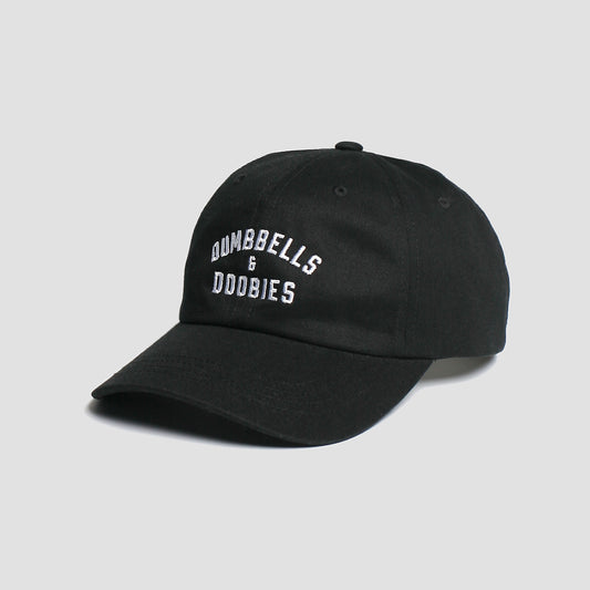 Dumbbells & Doobies Dad Hat // Black