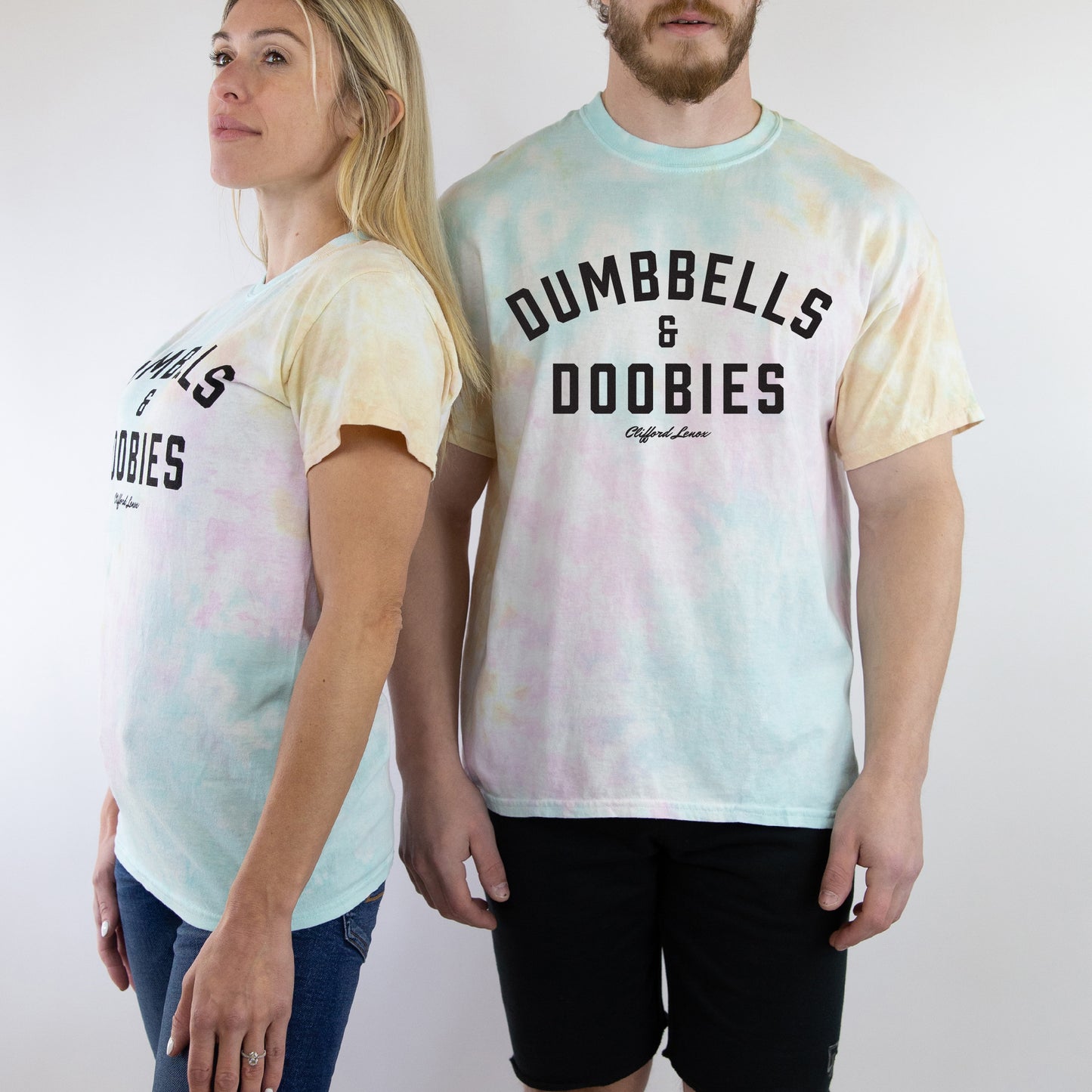 Dumbbells & Doobies Tee // Snow Cone Tie Dye