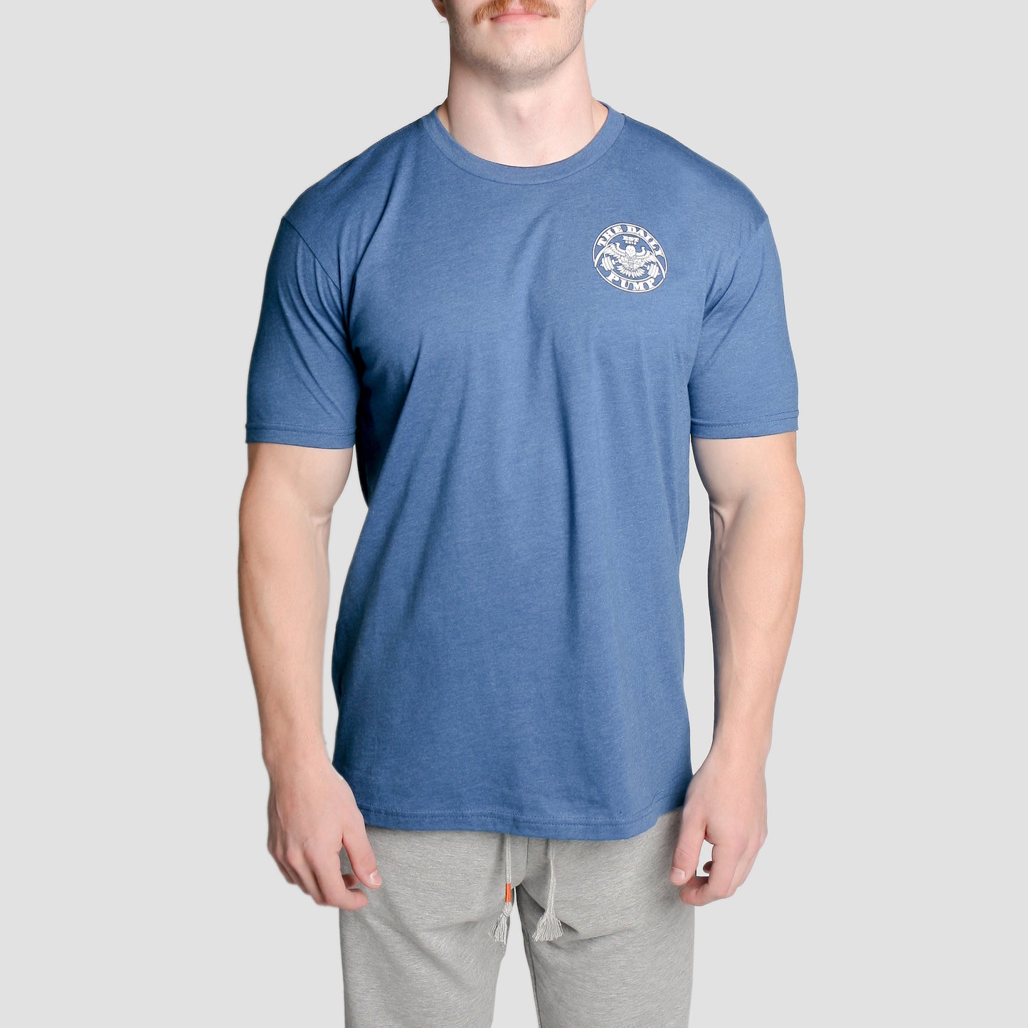 The Daily Pump Mens Tee // Heather Blue