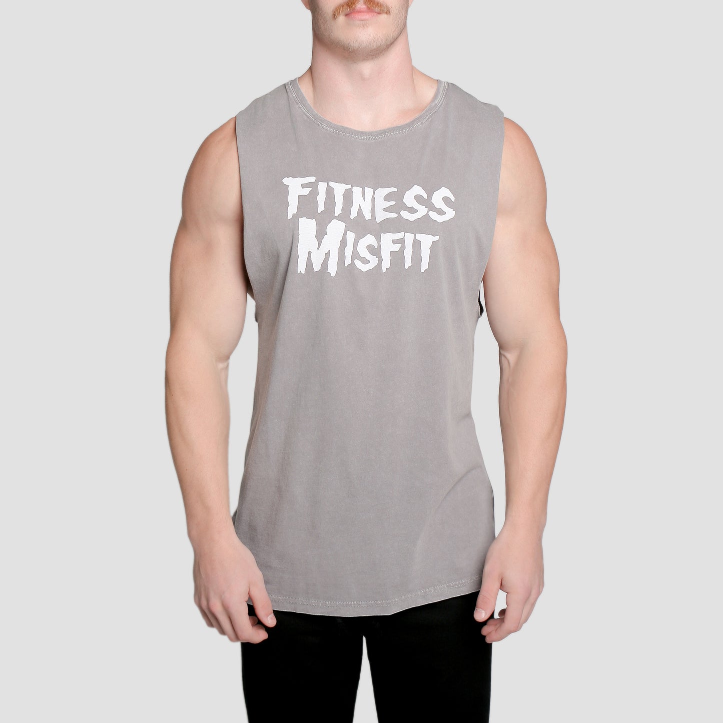 Fitness Misfits Tank // Ash Stone