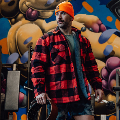 Sherpa Lined Flannel // Red/Black