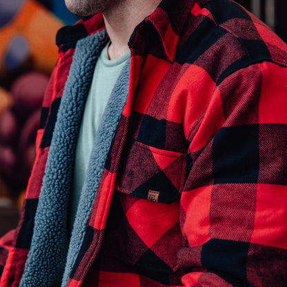 Sherpa Lined Flannel // Red/Black