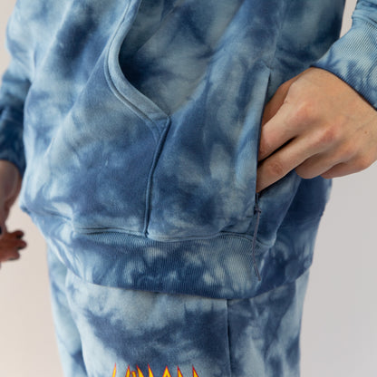 Tear Drop Hoodie // Indigo Smoke