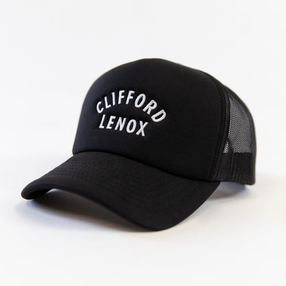 CL Type Embroidered Foam Trucker // Black