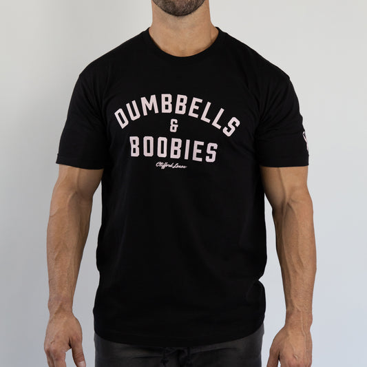 Dumbbells & Boobies Tee // Black