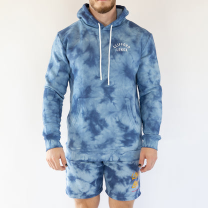 Tear Drop Hoodie // Indigo Smoke